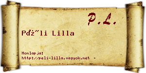 Péli Lilla névjegykártya